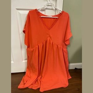 Orange Flowy Dress